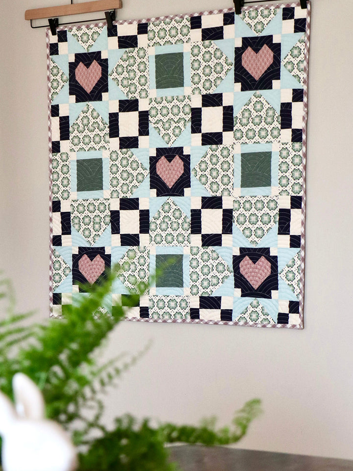 Modern Handmade Baby Quilt - Sweet Nothings Earthly Comfort Home Decor -9