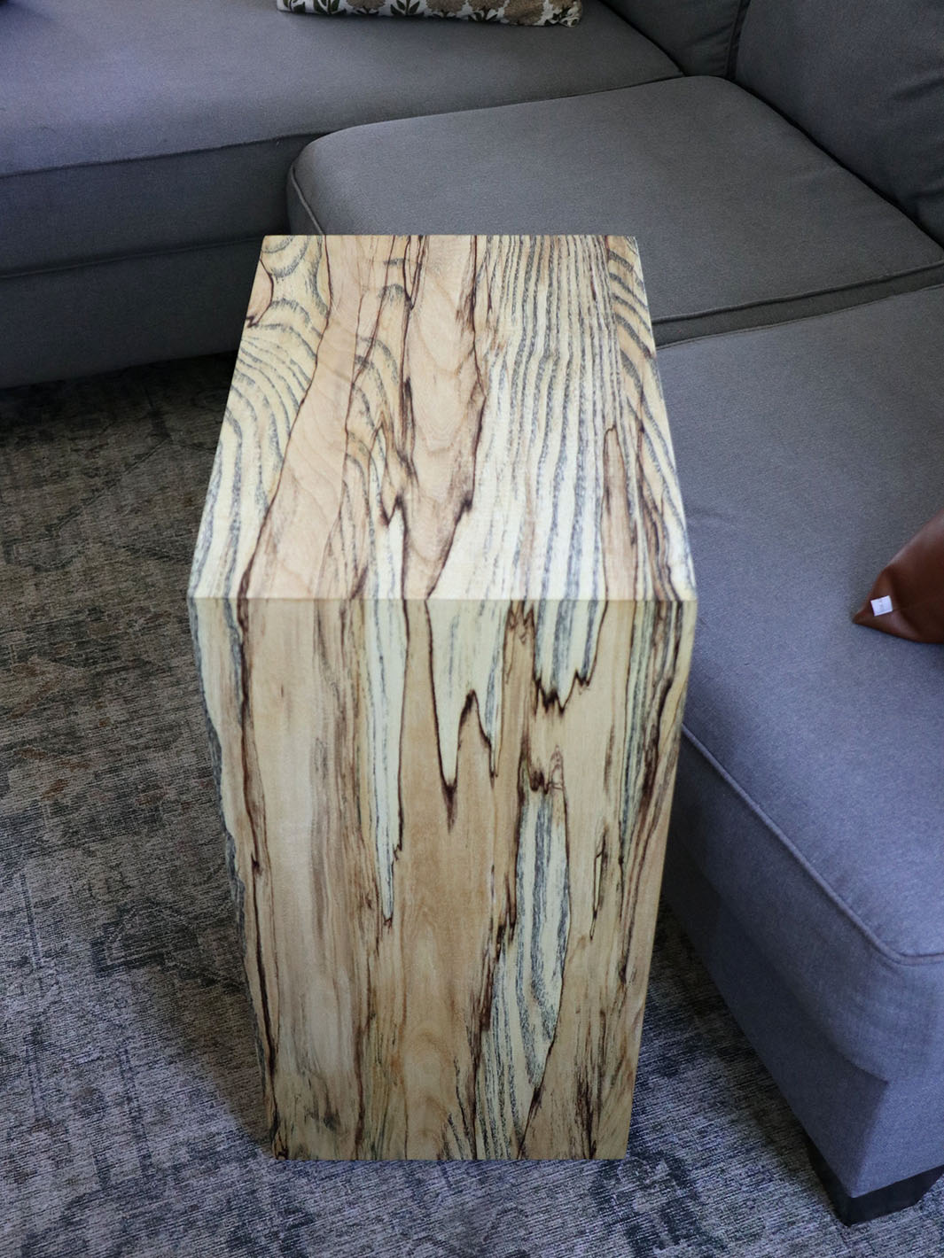 Spalted Maple Waterfall C-Table Earthly Comfort C Table -5