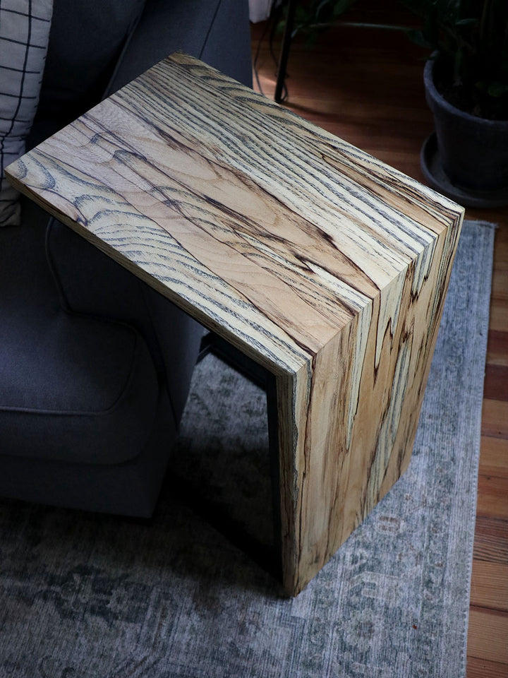 Spalted Maple Waterfall C-Table Earthly Comfort C Table -6