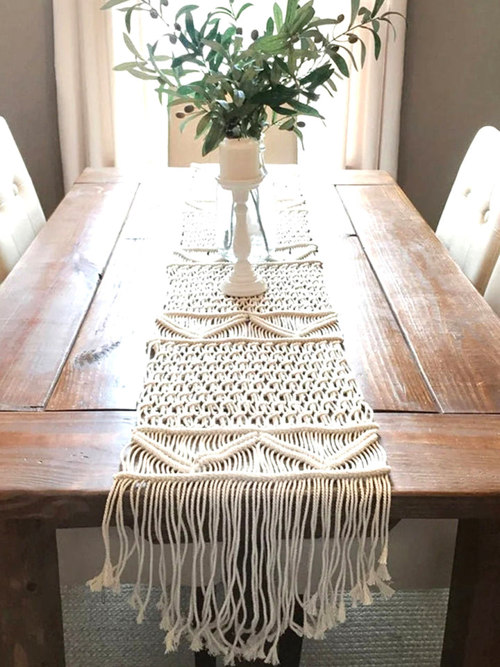 Handcrafted Macrame Boho Dining Table Decoration WallKnot Curtains & Drapes WKN0091-7