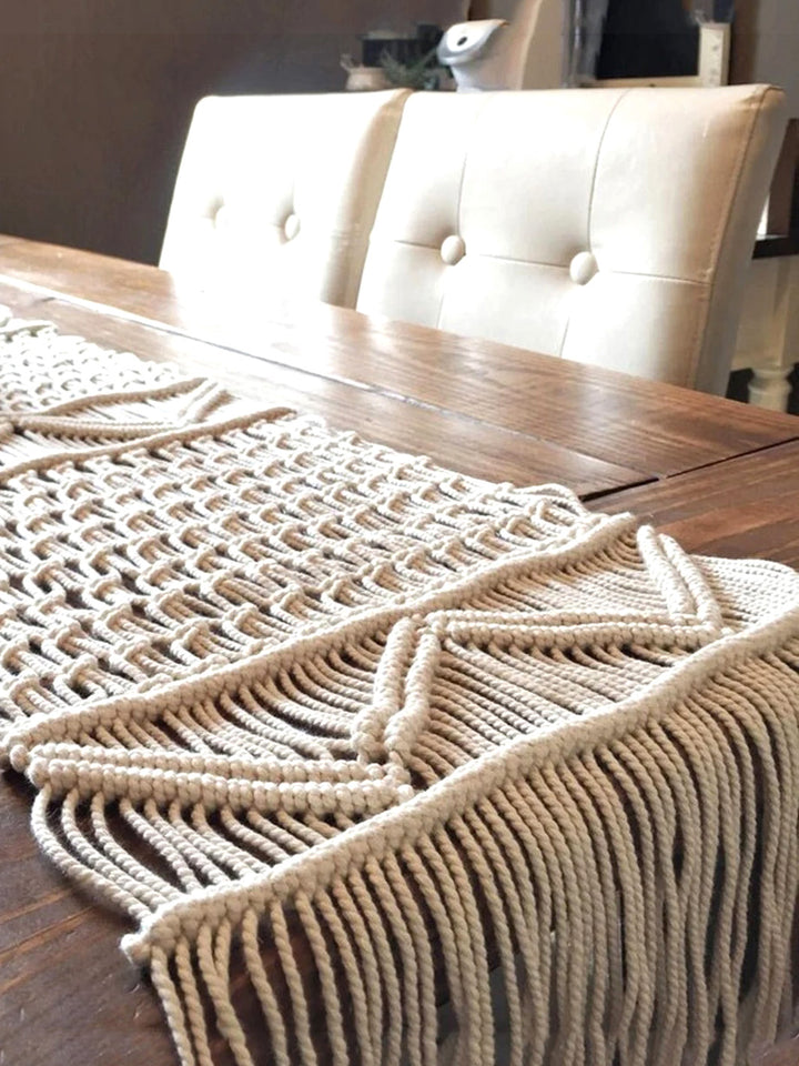 Handcrafted Macrame Boho Dining Table Decoration WallKnot Curtains & Drapes WKN0091-9