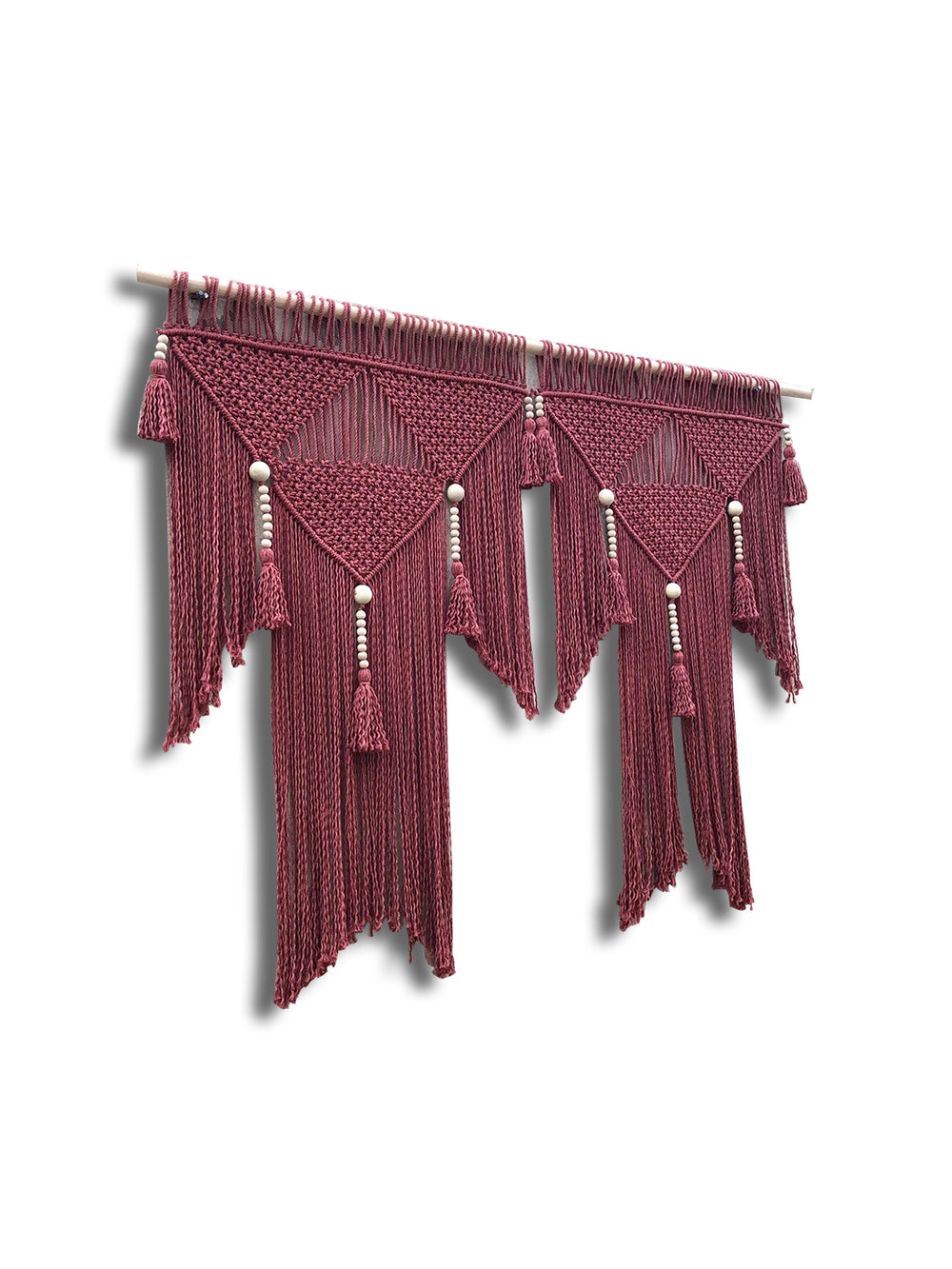 Handcrafted Terracotta Macrame Boho Hanging Woven Wall Decoration WallKnot Curtains & Drapes WKN0145-1