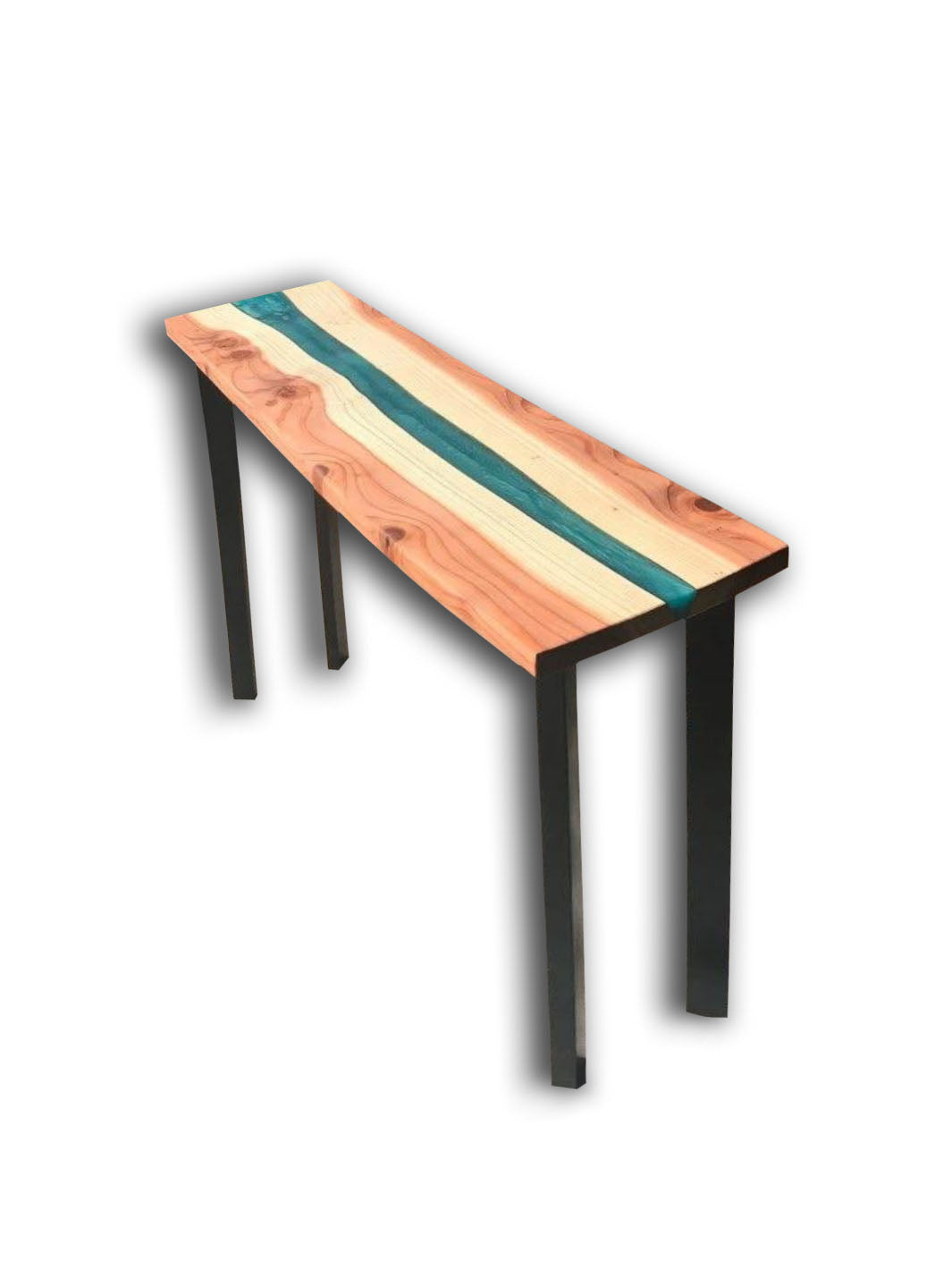 Custom Handmade Cedar Console Table with Epoxy River Design - Rustic Farmhouse Style for Entryway or Sofa DaddyO's Console Table sku_2305611ba1
