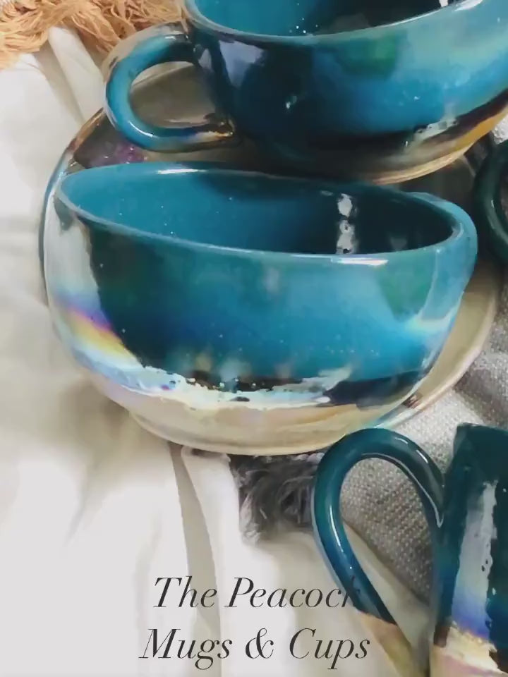 Artistic Handcrafted Peacock Ceramic Mug Deco Mugs DCB0033