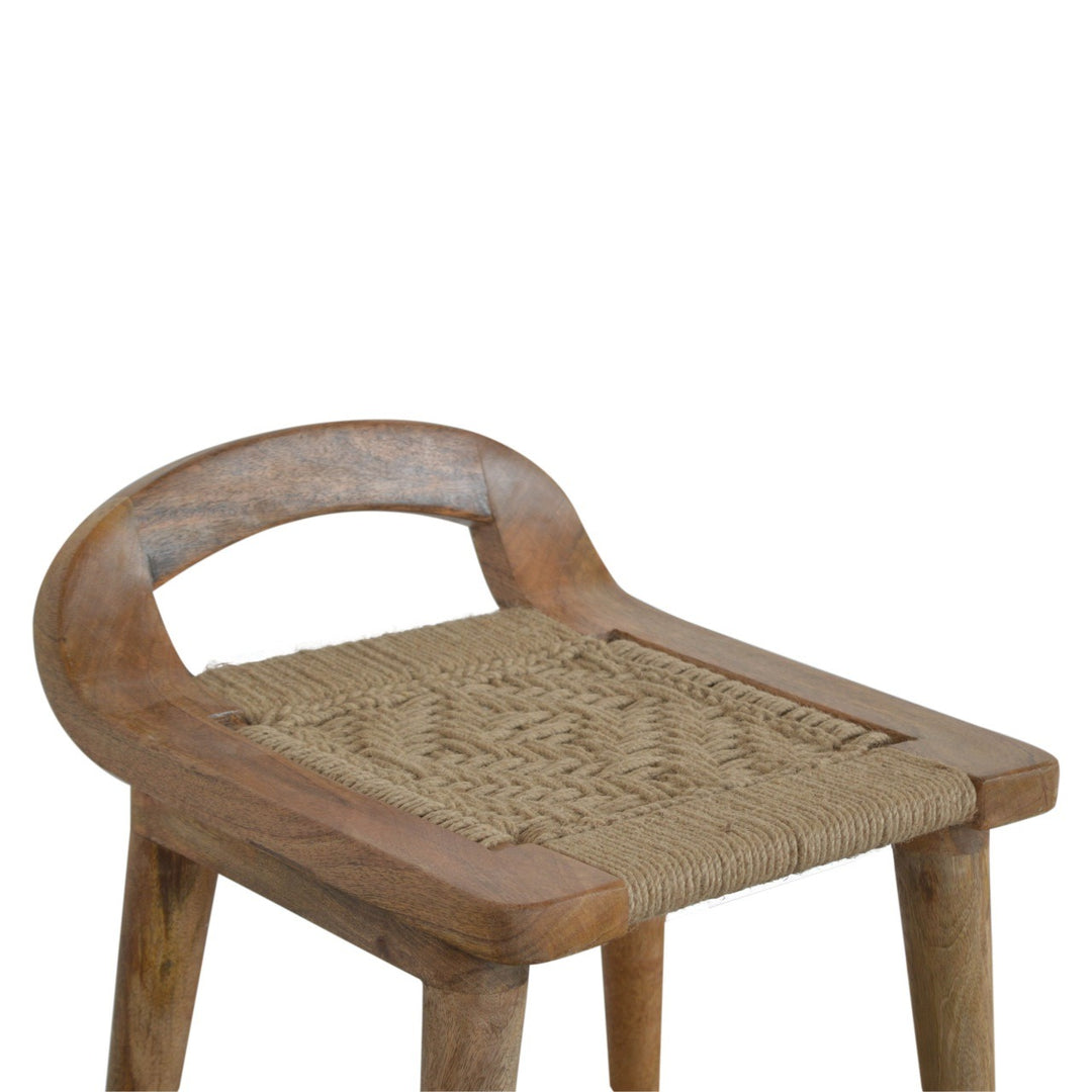 Raised Back Woven Stool Table & Bar Stools Artisan Furniture   