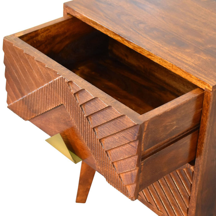 Artisan Furniture Alma Wooden Bedside Table | SKU IN1809 End Tables Artisan Furniture   