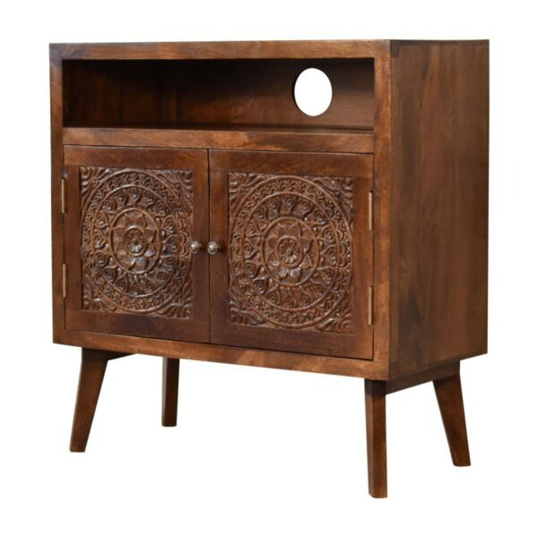 Tova Open Shelf Wooden Cabinet Cabinets & Storage Artisan Furniture   