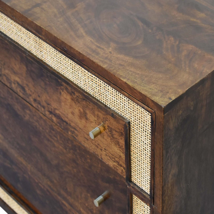 Chestnut Square Woven Chest w/ 3 Spacious Drawers Dressers Artisan Furniture   