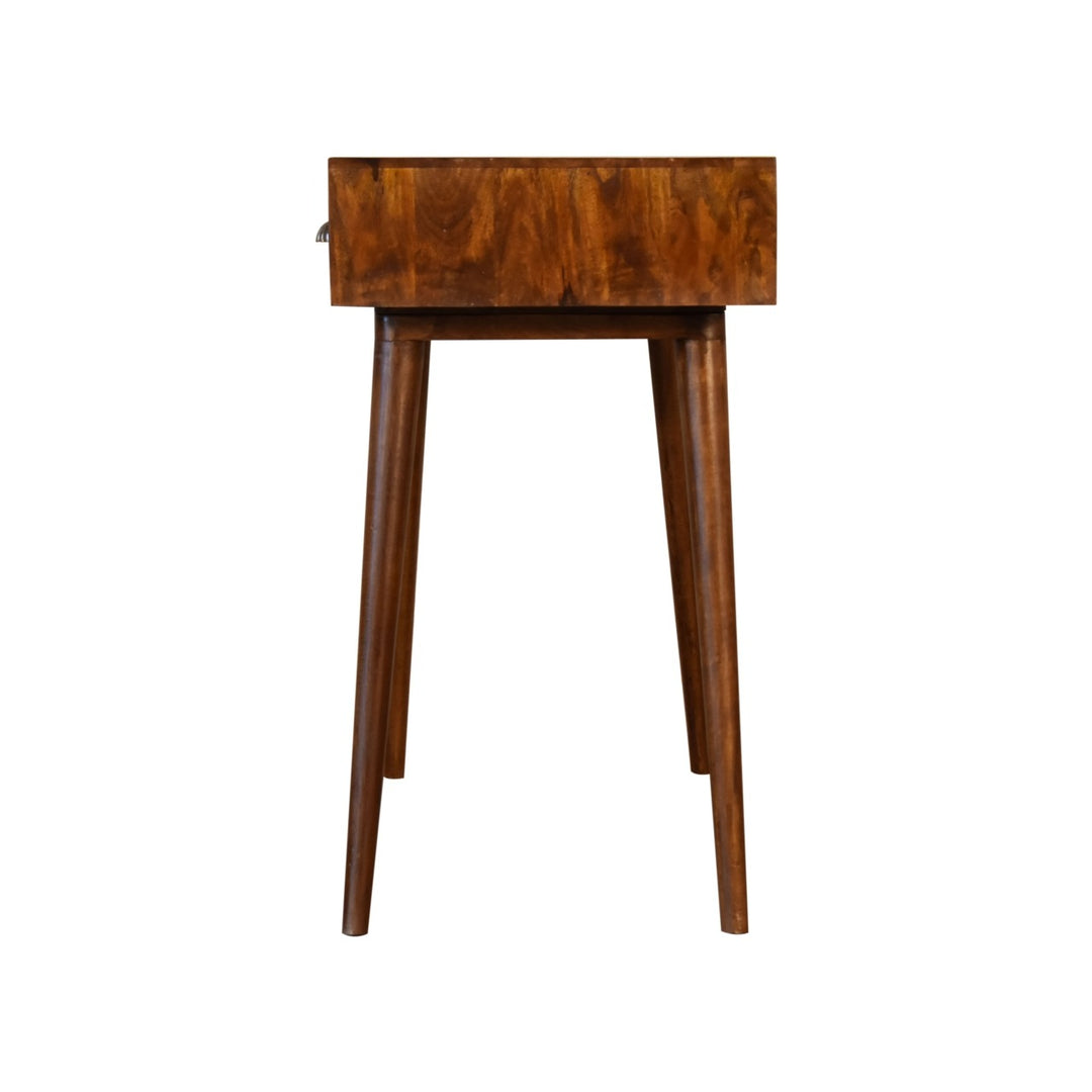 Solid Wood Chestnut Writing Desk with Open Slot Desks Artisan Furniture   