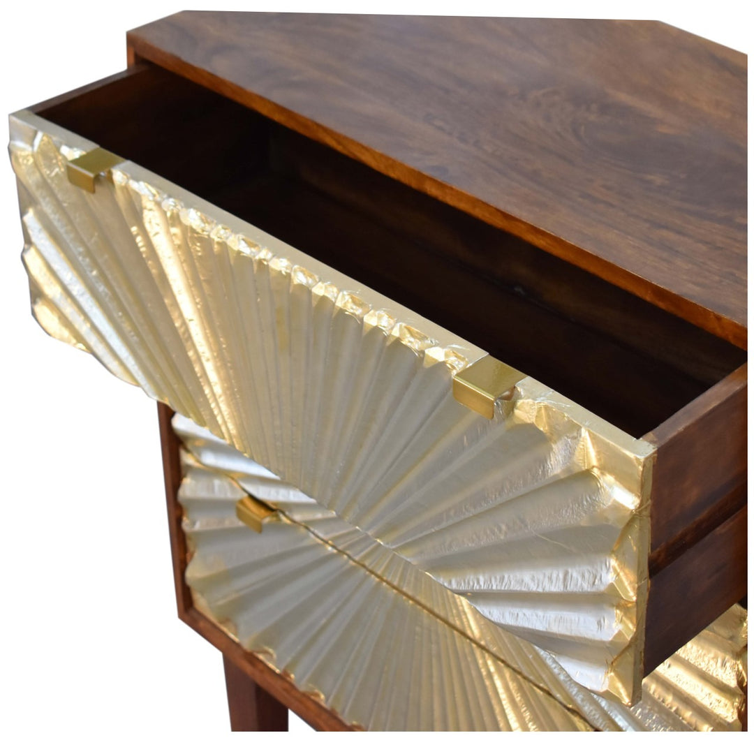 Manila Gold Chest with Tapered Legs Dressers Artisan Furniture   
