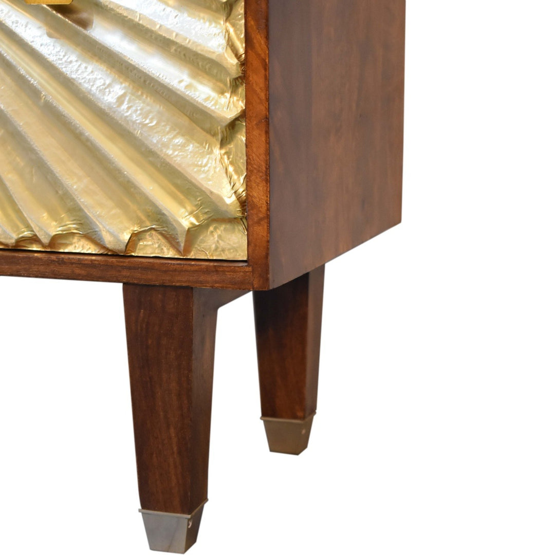 Manila Gold Chest with Tapered Legs Dressers Artisan Furniture   