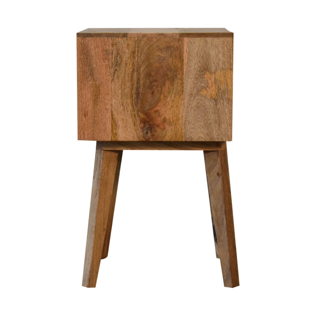 Artisan Furniture Bone Inlay Scandinavian Style Nightstand - 100% Solid Mango Wood SKU IN2130 Tables Artisan Furniture   