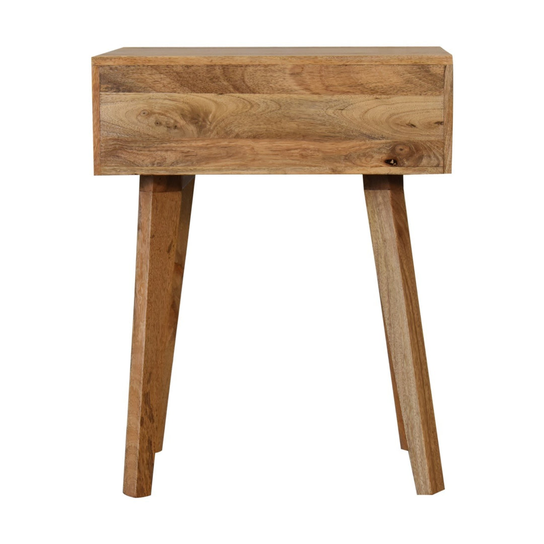 Artisan Furniture Bone Inlay Bedside Table with Tapered Legs - 100% Solid Mango Wood End Table | SKU IN2144 Tables Artisan Furniture   