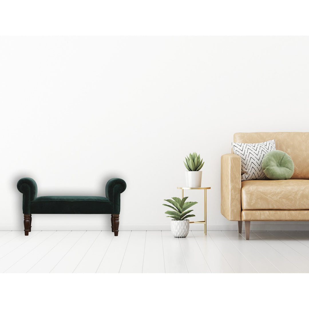 Emerald Velvet Bench Benches Artisan Furniture   