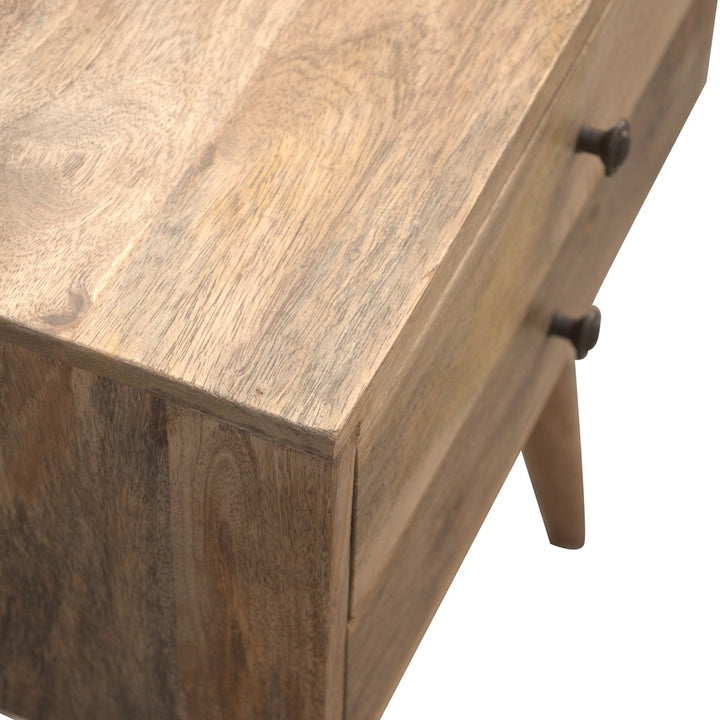 Modern Solid Wood Bedside Table - 100% Solid Mango Wood Nightstand, End Table Nighstands Artisan Furniture   