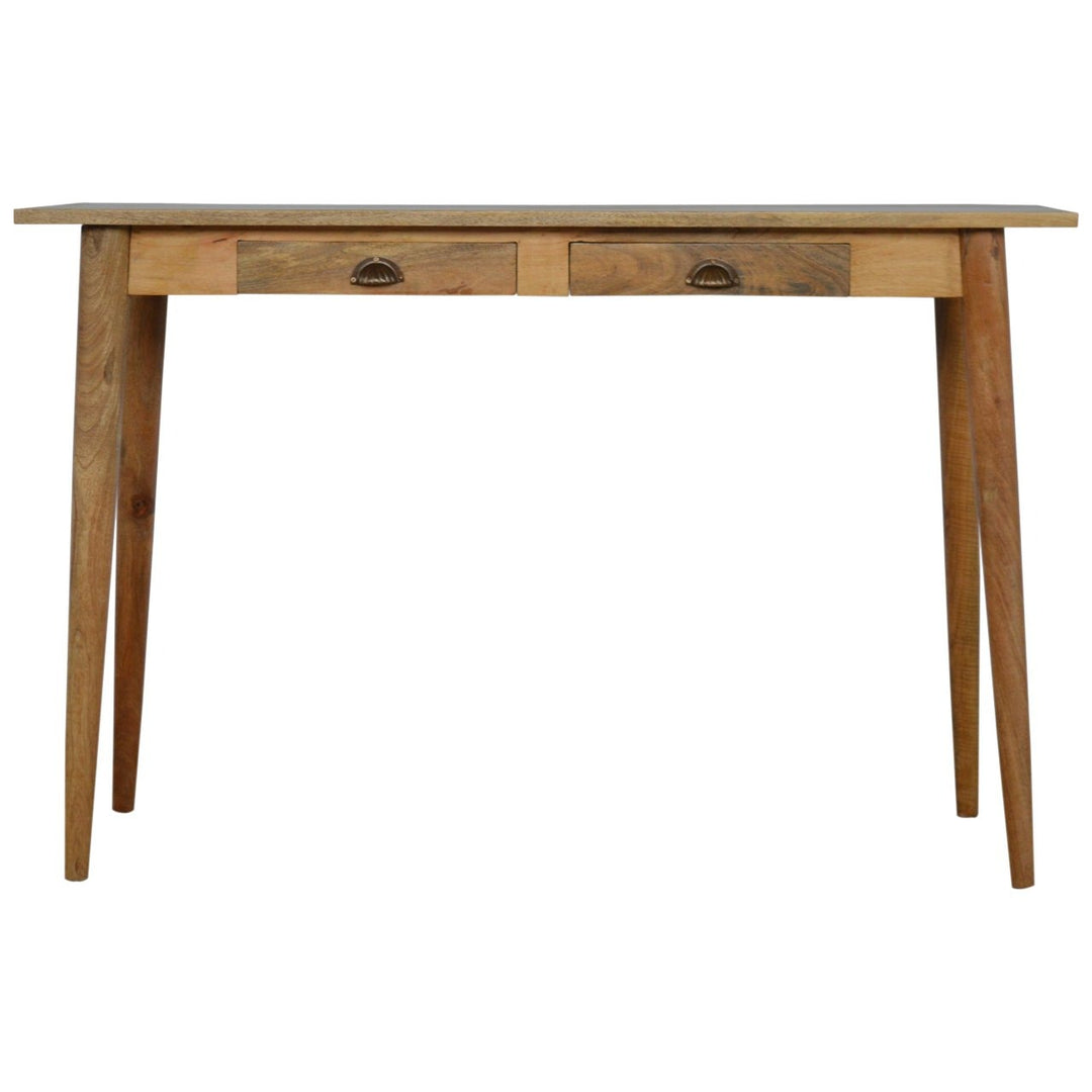Nordic Style Writing Desk with 2 Drawers - 100% Solid Mango Wood Basic Desk Desks Artisan Furniture   