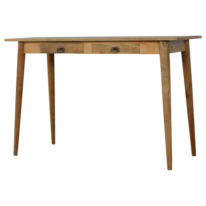 Nordic Style Writing Desk with 2 Drawers - 100% Solid Mango Wood Basic Desk Desks Artisan Furniture   