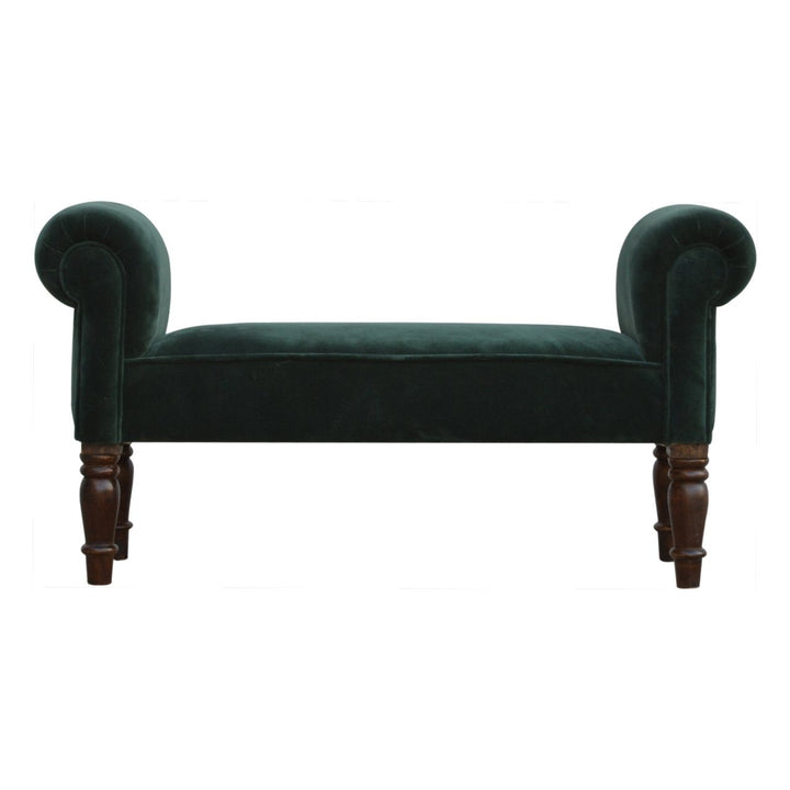 Emerald Velvet Bench Benches Artisan Furniture   